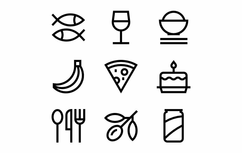 Food And Restaurant Collection Hand Drawn Icon Png