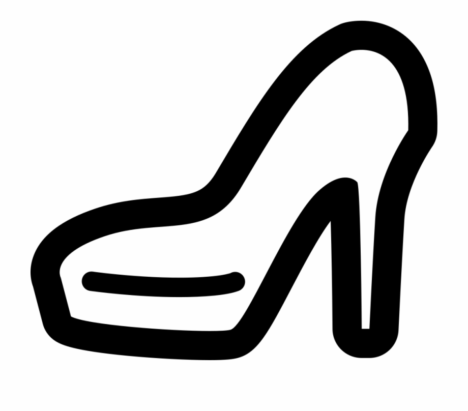 high heel shoe clipart black and white