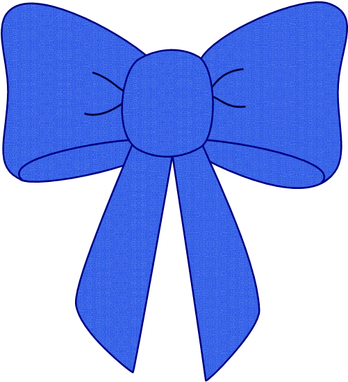 Blue Ribbon with Bow PNG Clip Art - Best WEB Clipart