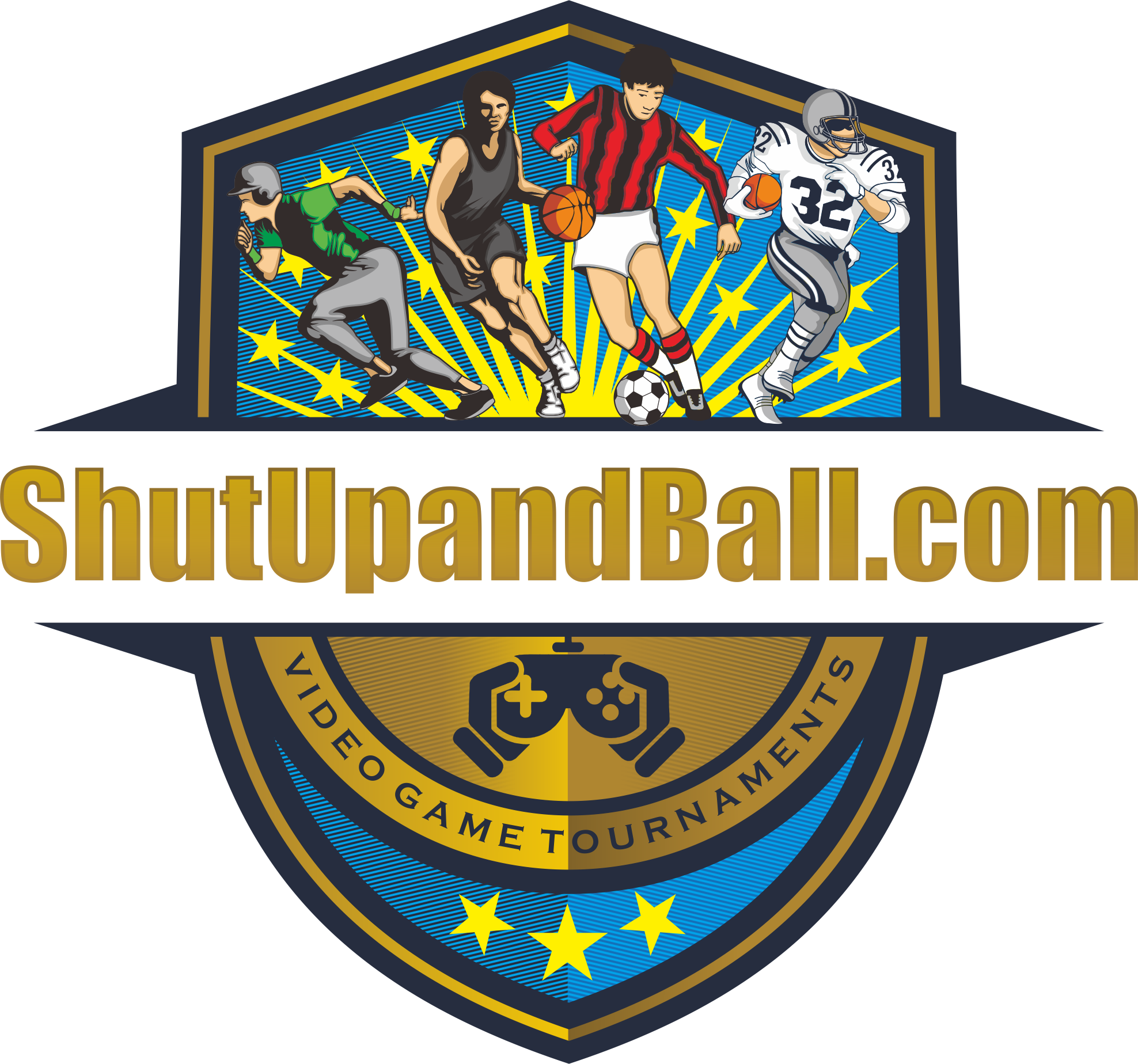 Shutupandball Transparent Logo Color Emblem