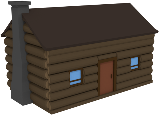 Preview Low Poly Log Cabin
