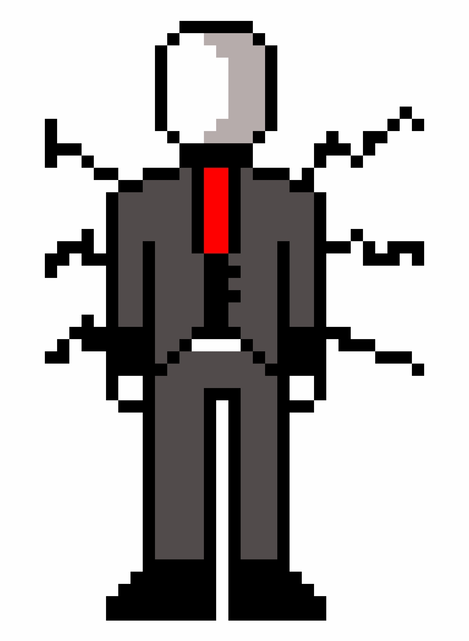 slender man pixel art