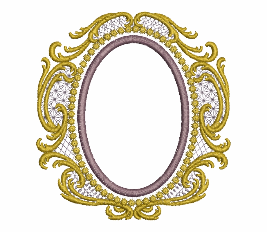 Old Gold Oval Circle