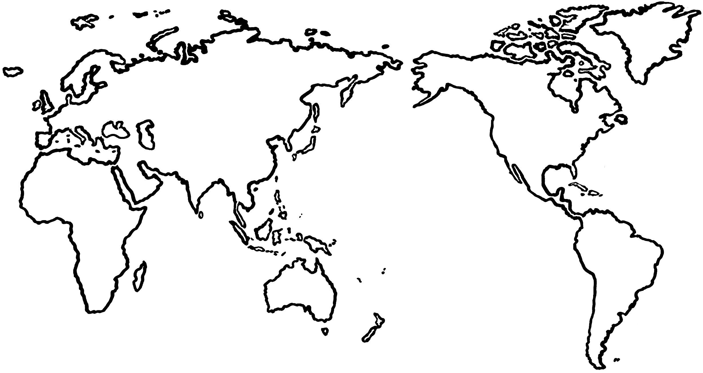 World Map Outline Png
