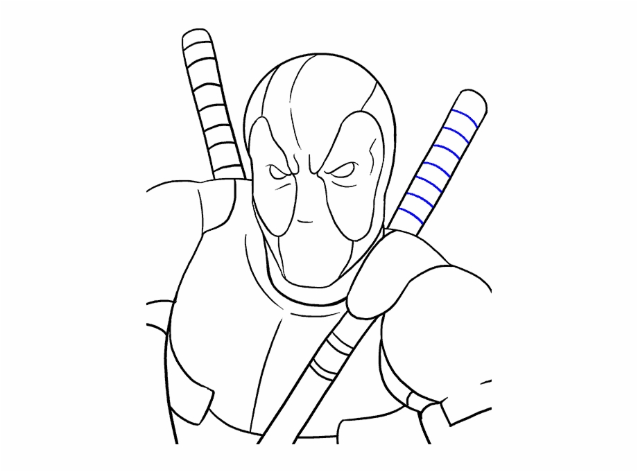 How To Draw Deadpool Full Body Drawing Easy - Clip Art Library