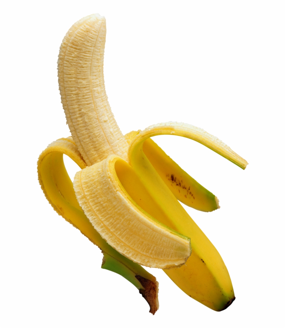 Ripe On A Peeled Banana Clear Background