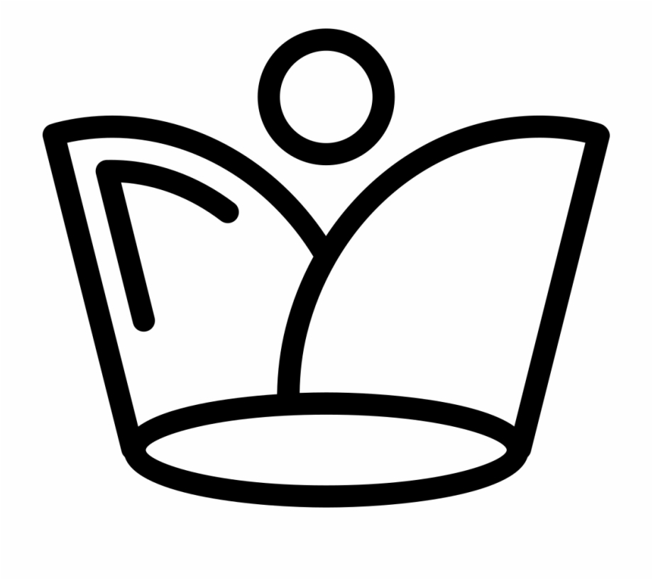 Royal Crown Outline Variant With Circle Shape Icon