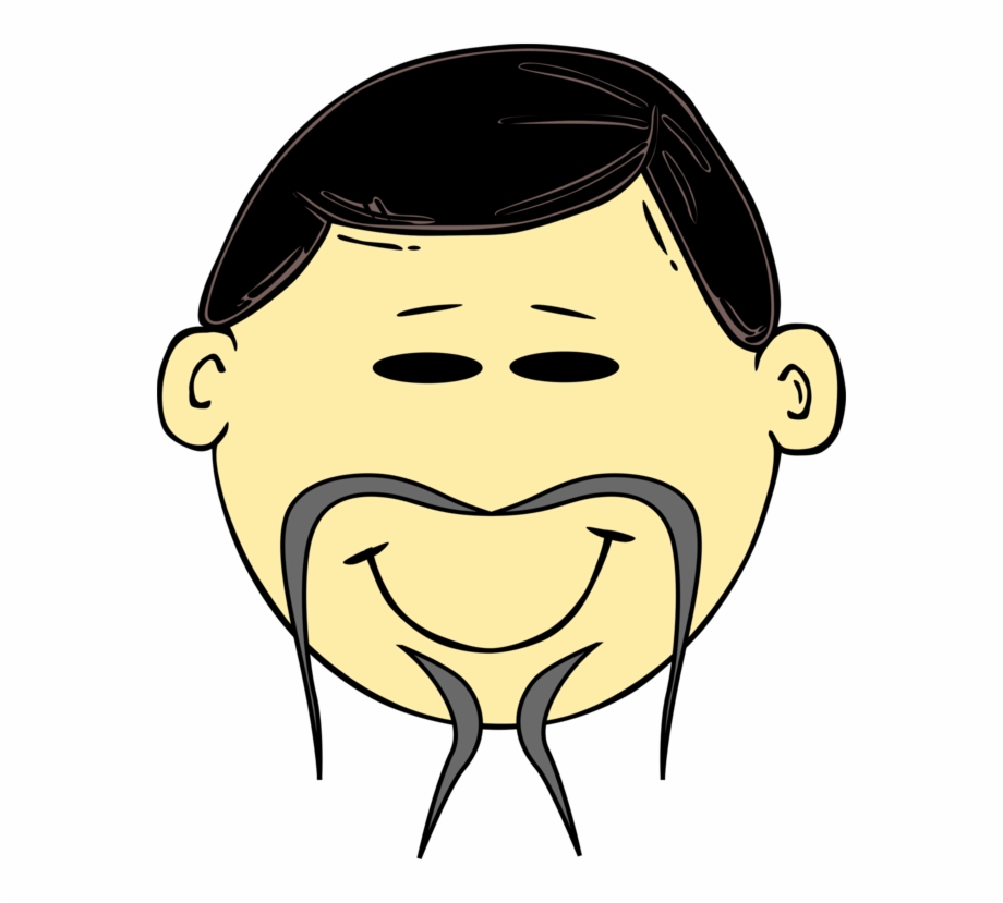 Face Cartoon Drawing Asian People Chinese Man Cartoon