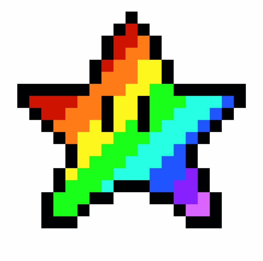 Mario Star Transparent Image Pixel Art Mario Star