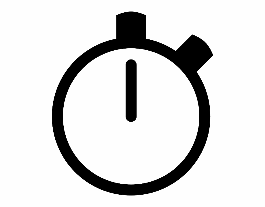 Stop Watch Icon Png Time Black And White