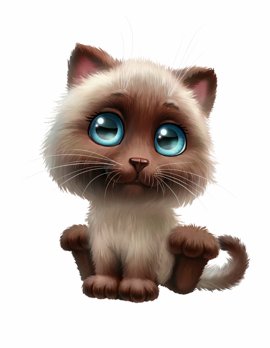 Anime Clipart Cute Cat Cartoon Siamese Cat Png