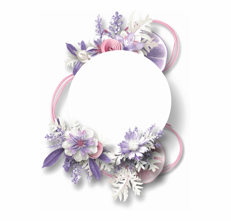 Purple Floral Border Png Free Download 