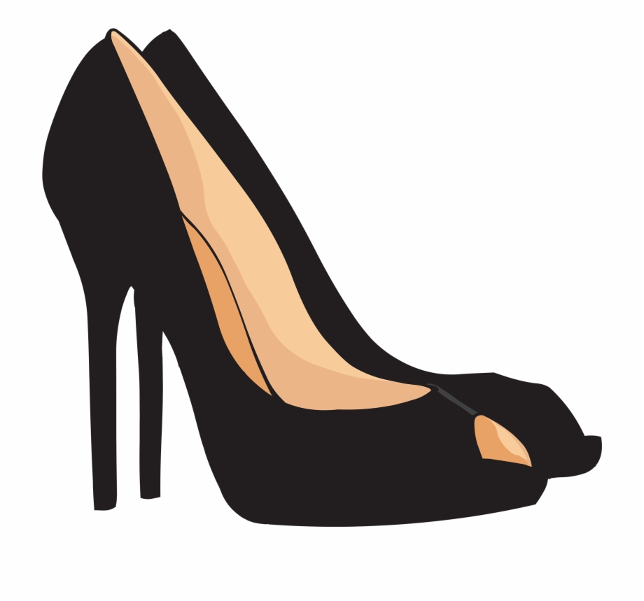 High Heel Shoes Vector Icon Black White Stock Photo - Illustration of shoes,  style: 216893850