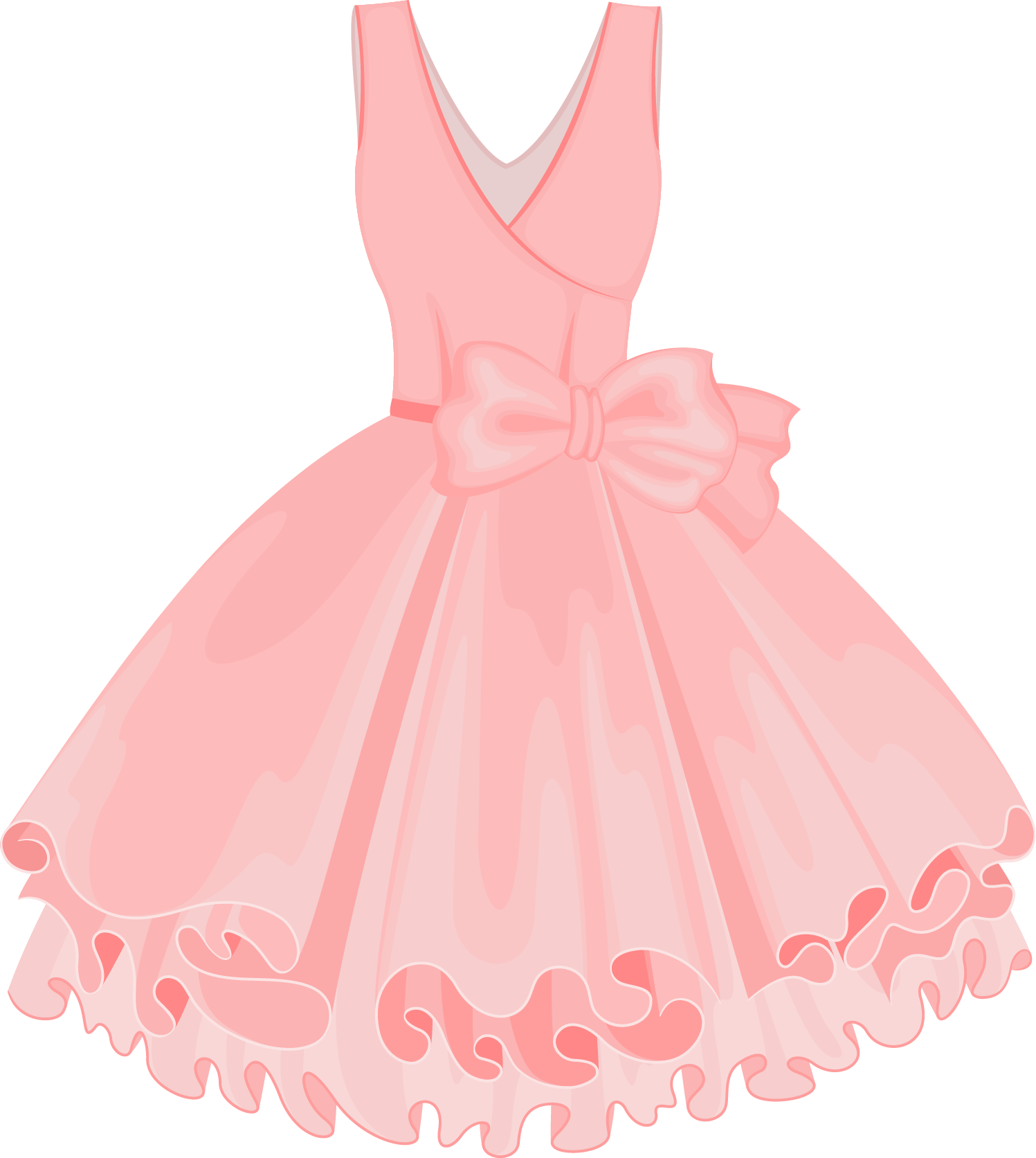 Pink Painted Dress Vector Skirt Tutu Clipart Vector Clip Art Library ...