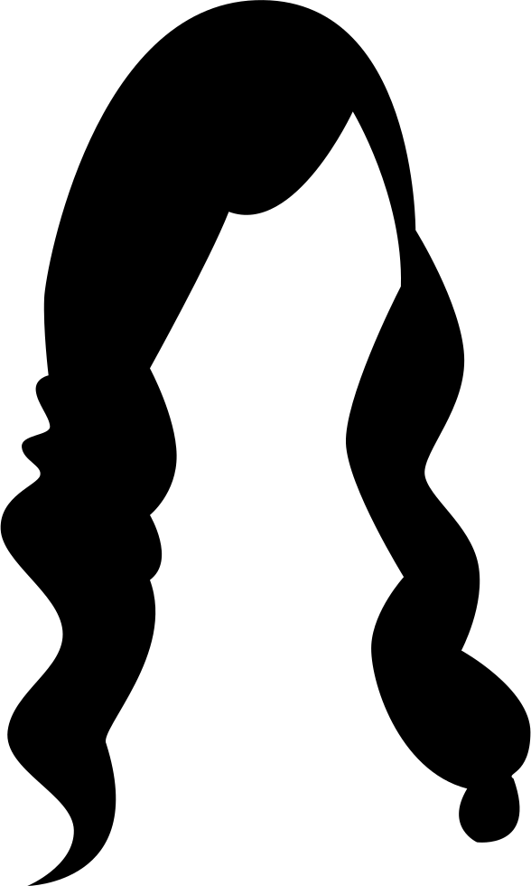 black long hair silhouette
