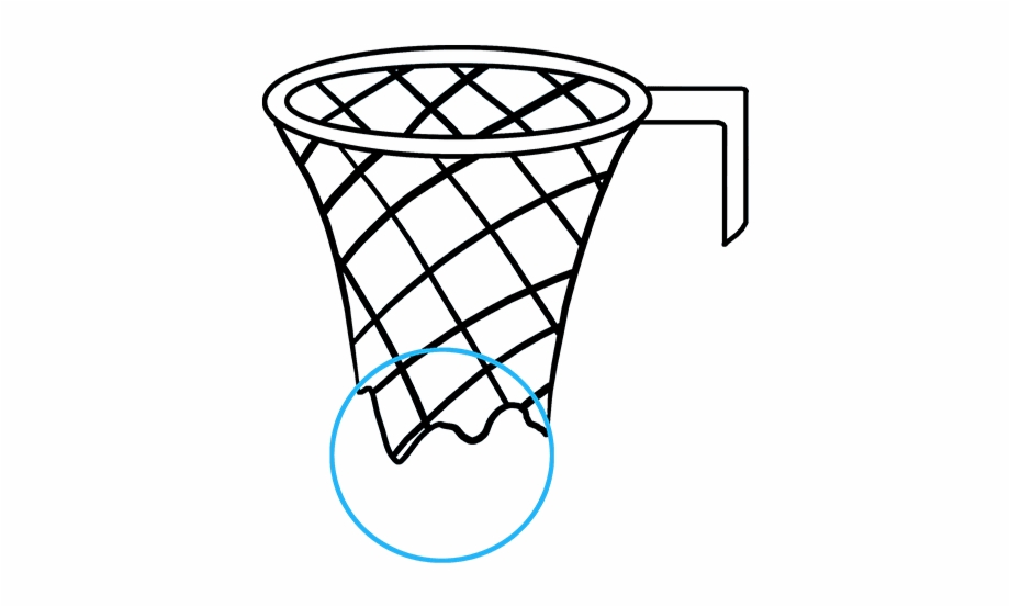 How To Draw Basketball Hoop Basketball Net Drawing