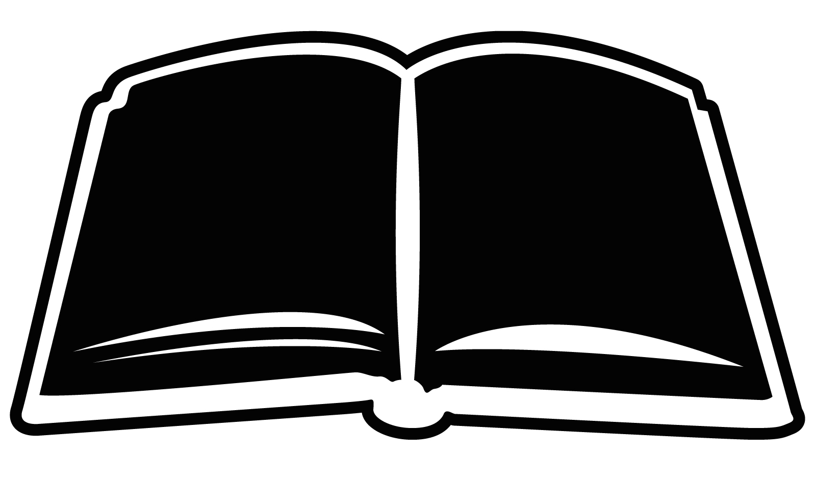 Black Clipart Open Book 12096616 PNG