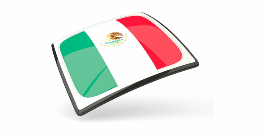 Mexico Flag Glossy Rectangle Graphics Wallpaper Emblem