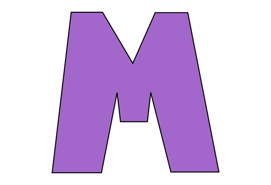 Capital Cliparts Purple Letter M