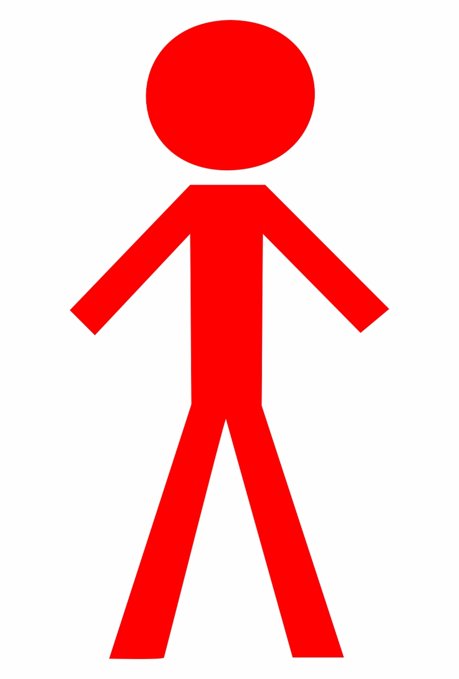 Stick Figure Red Man Isolated Png Image Stick