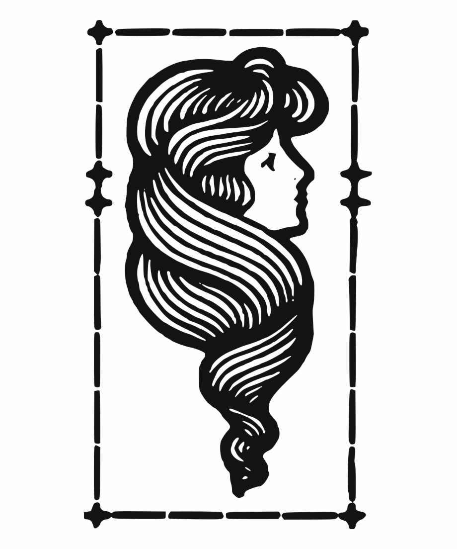 Woman Swirly Hair Illustration