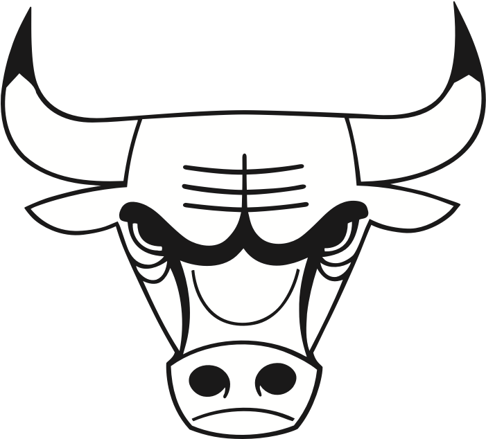 Download Hd Bull Drawing Chicago Bulls Logo White