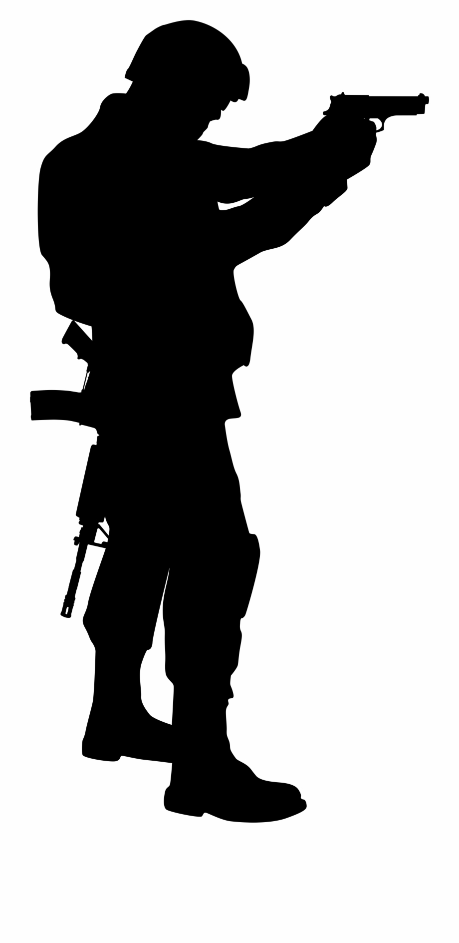 Soldier Silhouette Clip Art Image Transparent Background Soldier