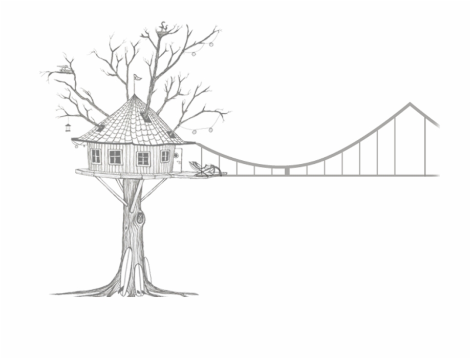 Svg Transparent Download Tree House Black And White