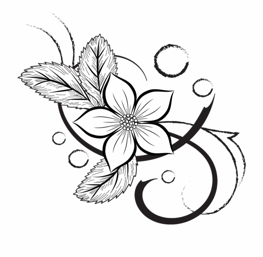 Pencil-drawn Flowers - Design Cuts