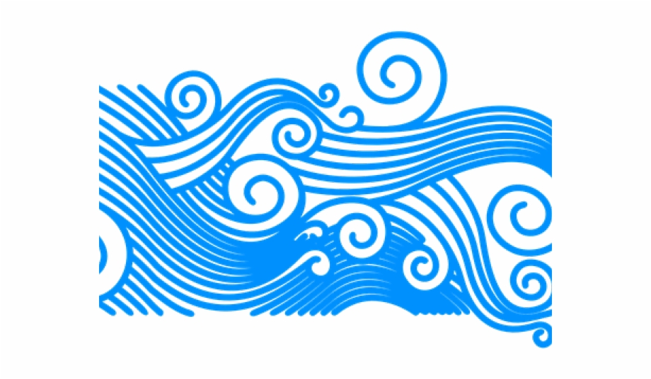 Wave Clipart Curly Ocean Waves Transparent Background