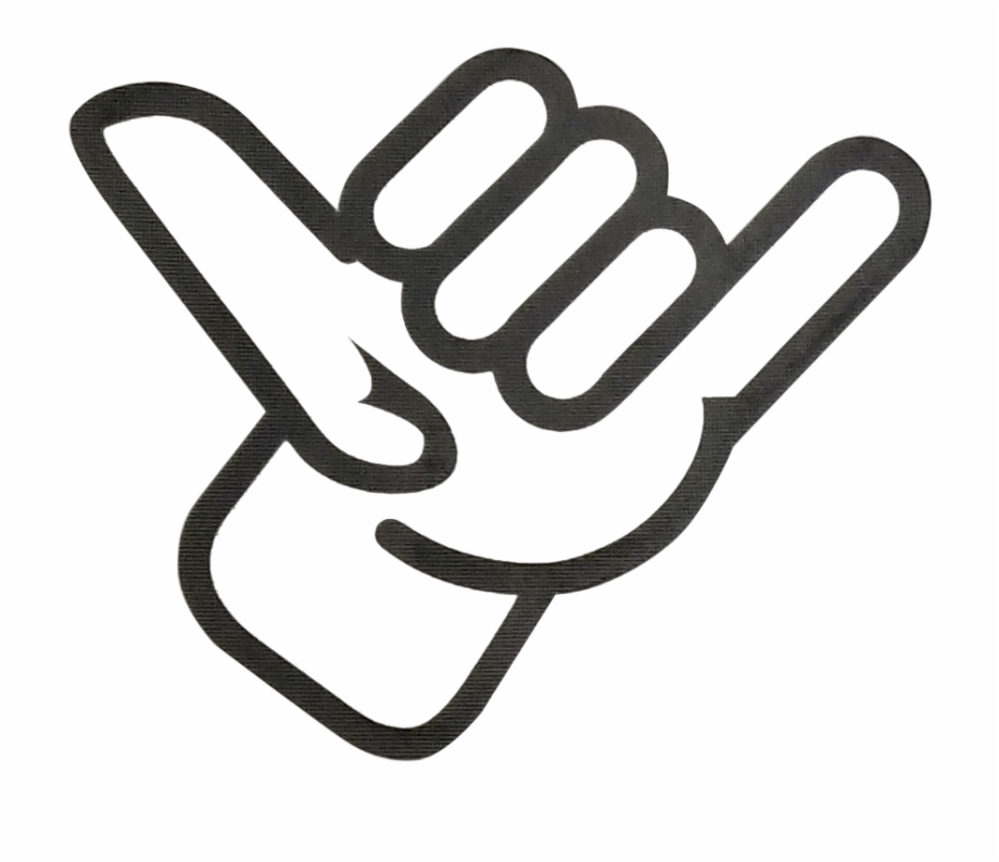 Shaka Hand Transfer Decal Jambo Hand Signal