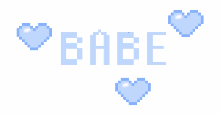 Png Babe Hearts Blue Love Cute Kawaii Tumblr