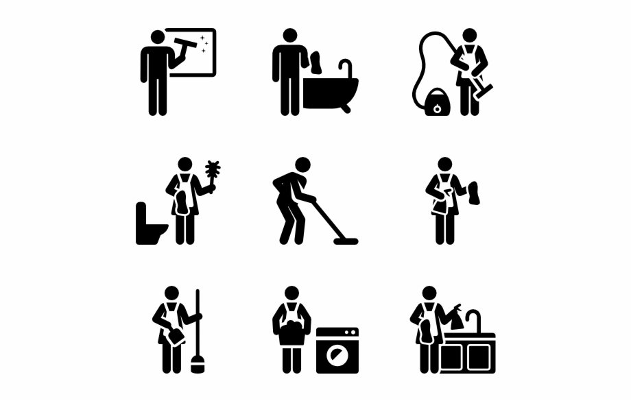 House Cleaning Pictograms Clean My Room Icon