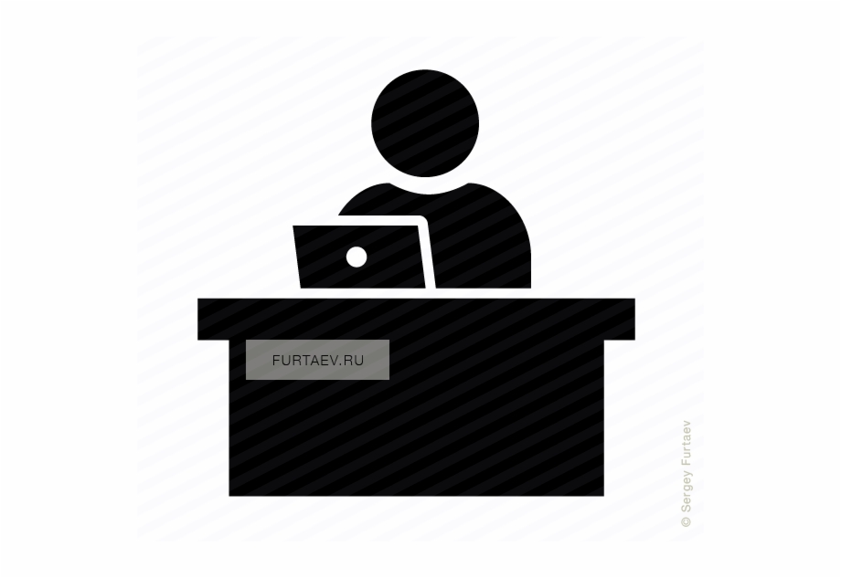 Person Icons Laptop Man With Laptop Clipart Black