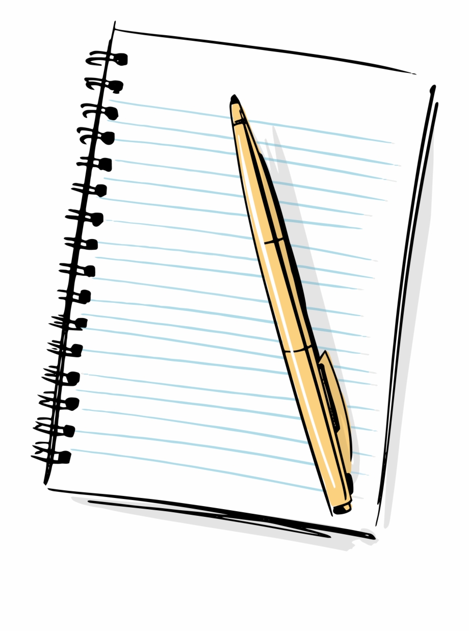 Cartoon Pencil And Paper Cartoon Notebook And Pencil