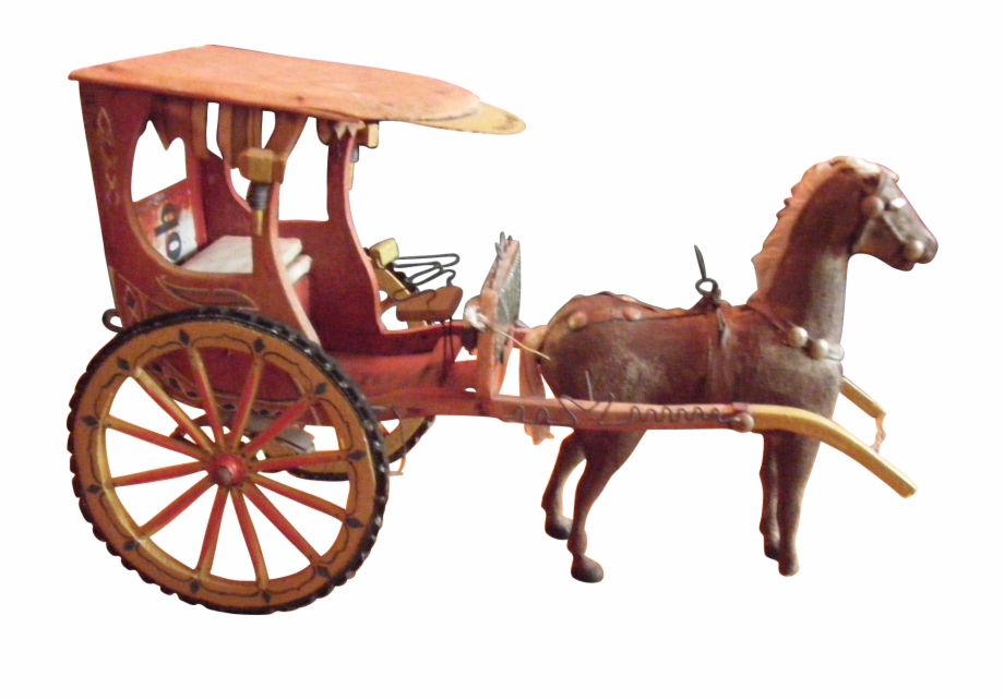 Folk Art Horse And Carriage Chaise