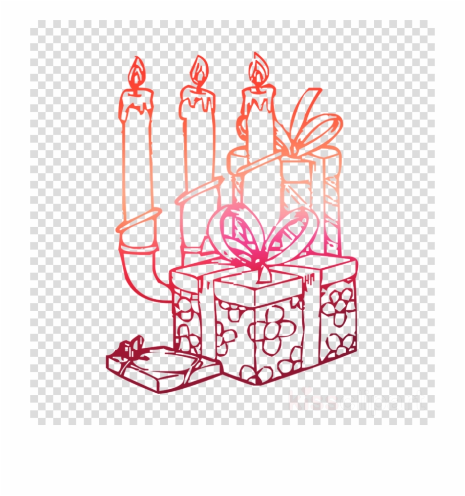Gift Drawing Candle Transparent Png Image Clipart