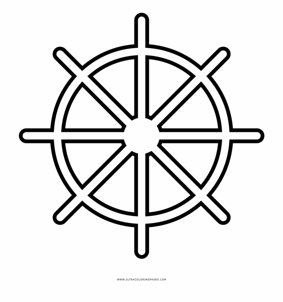 Ship Wheel Coloring Page Ship Wheel