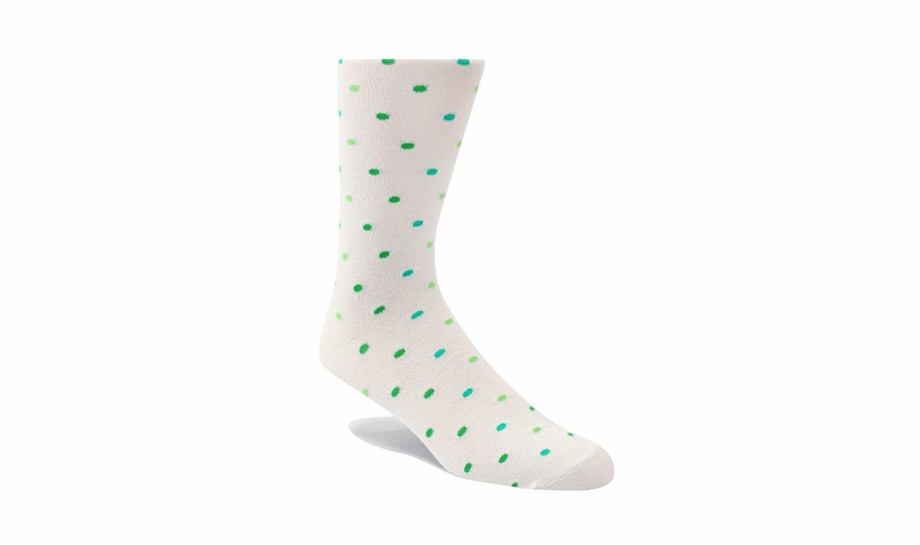 Polka Dots Off White Sock