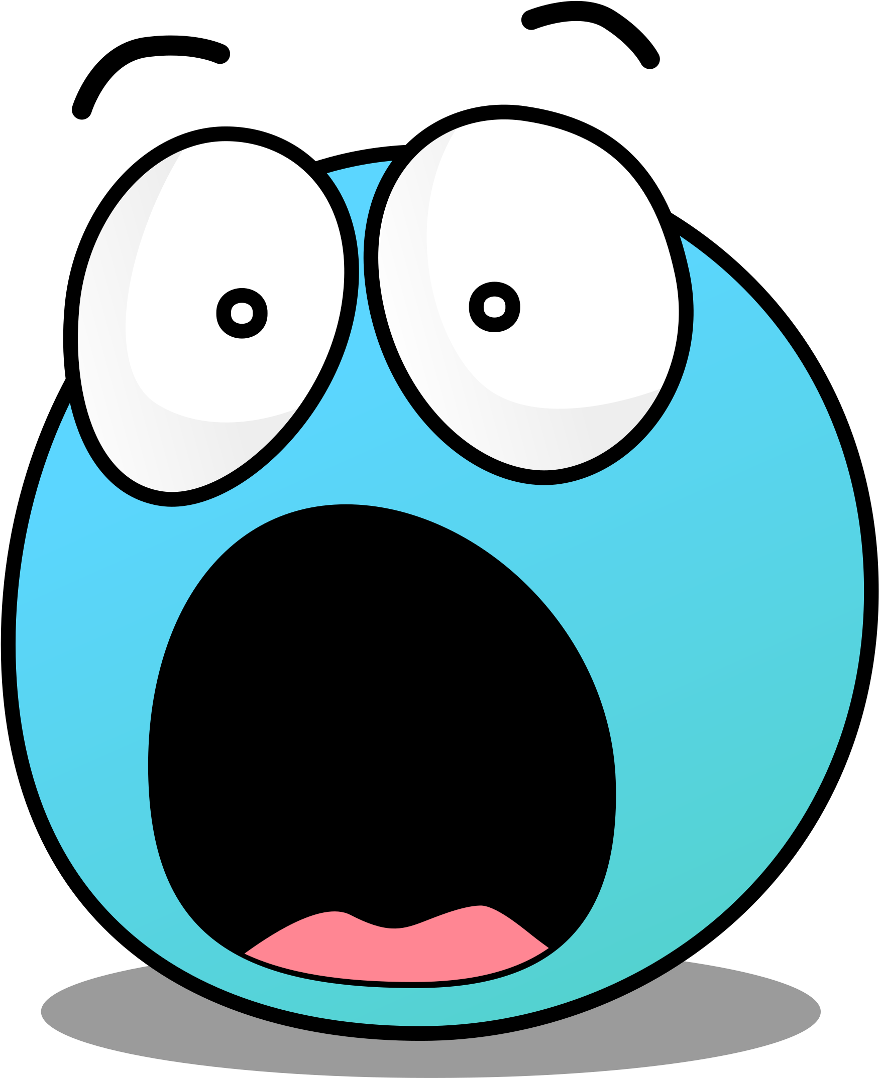 shocked face cartoon