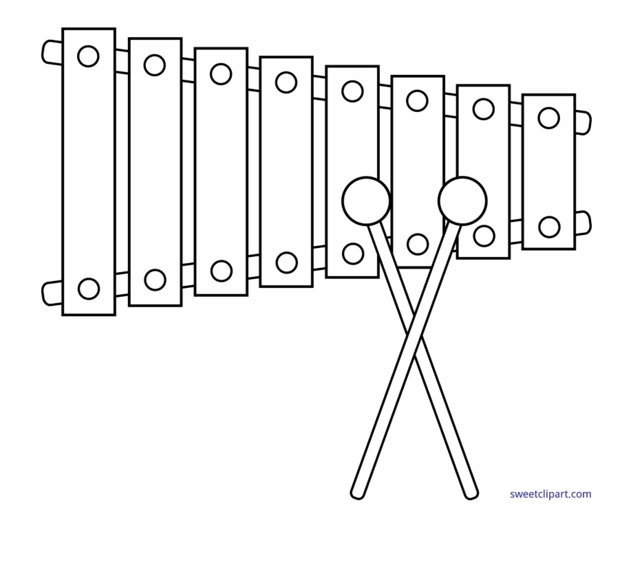 Xylophone Clipart Tree Glockenspiel Outline