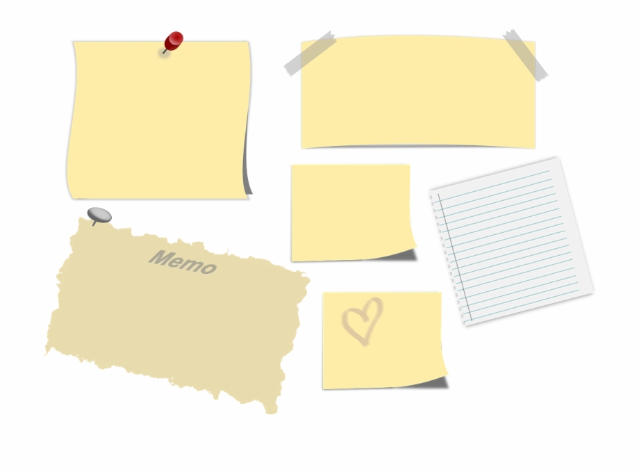 Memo Sticky Note Post It Note Png Image