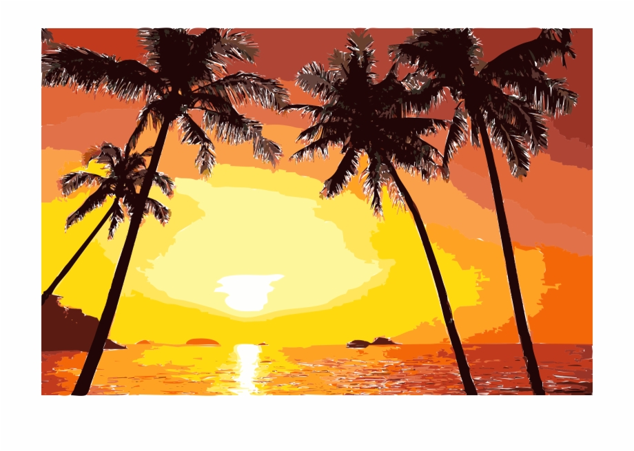 Tropical Sunset Icons Png Tropical Sunset Beach