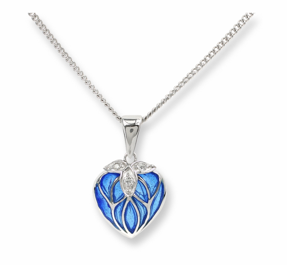 Stock Silver Heart Necklace Transparent