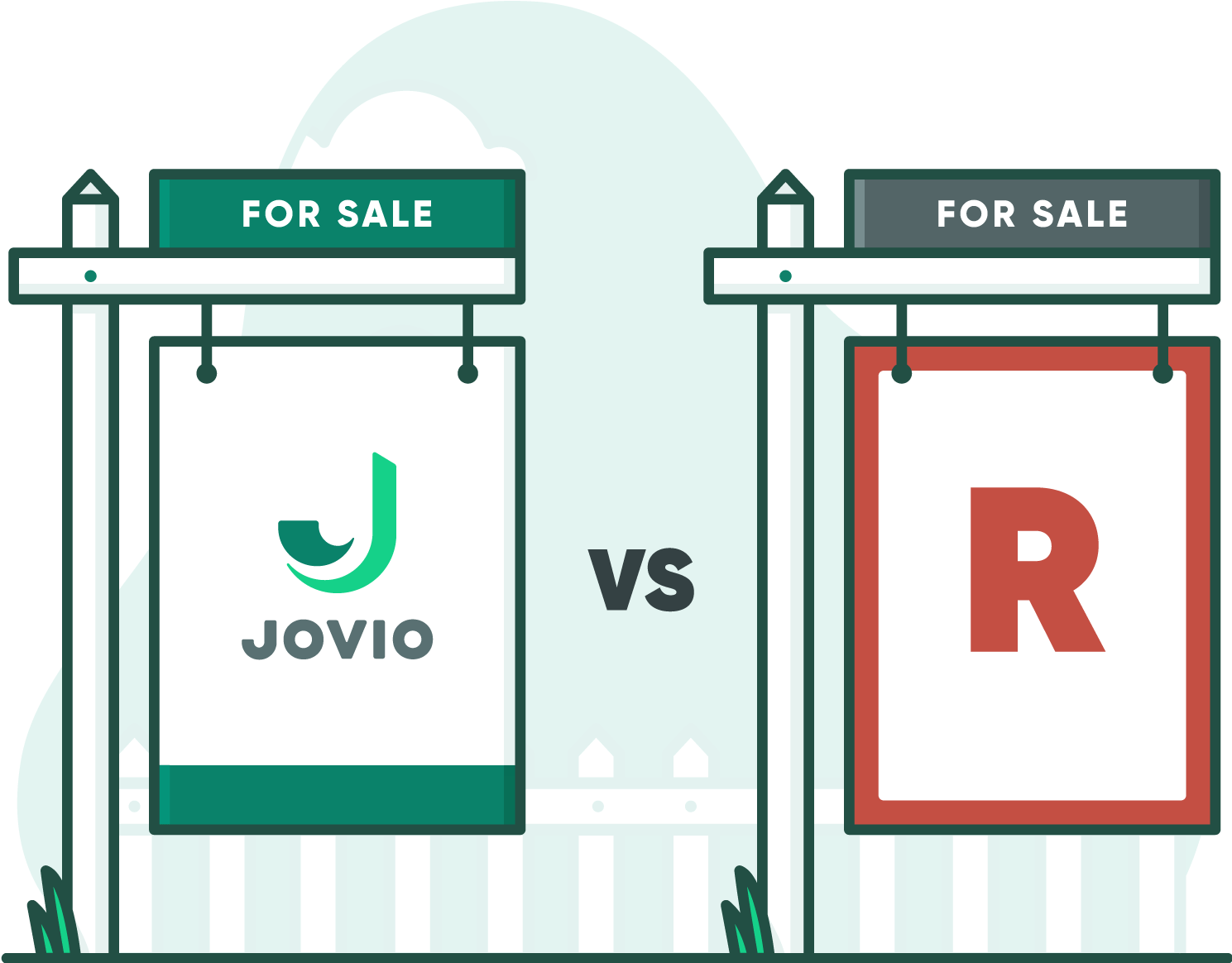 Jovio For Sale Sign Next To Redfin For