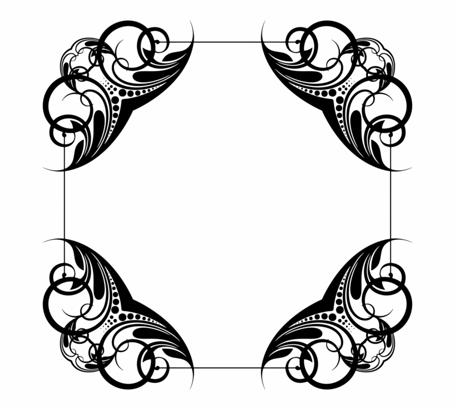 Decorative Corners Borders And Frames Ornament Encapsulated Clipart