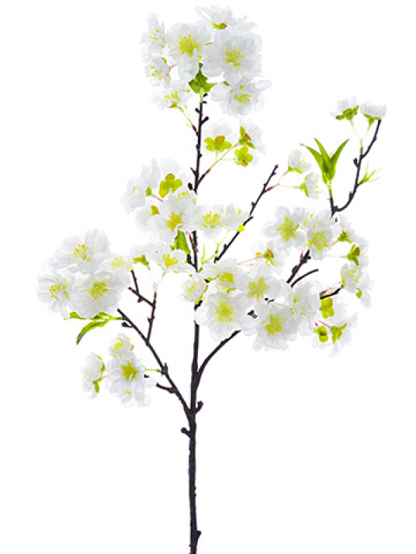 18 Cherry Blossom Spray White White Cherry Blossom