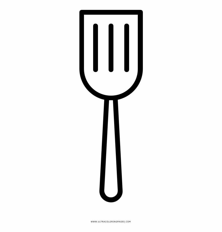 Cooking Utensils Coloring Page Calligraphy