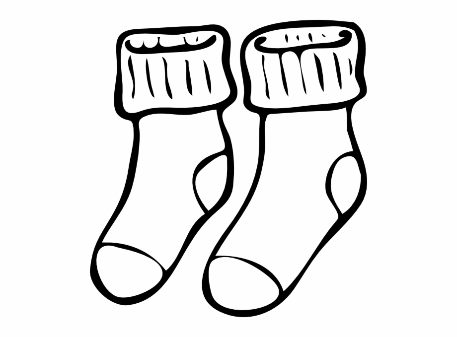 White Clipart Socks Socks Clipart Black And White
