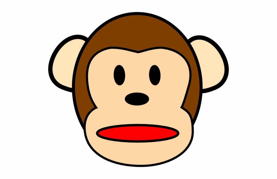 Cartoon Surprised Face Monkey Clip Art